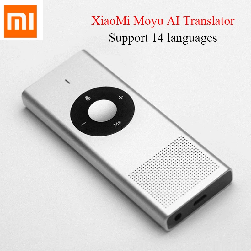 Оригинальный Xiaomi Mijia Moyu AI голос переводчик 14 языков 7 дней в режиме ожидания 8 часов непрерывного перевод 900 мАч Батарея Smart