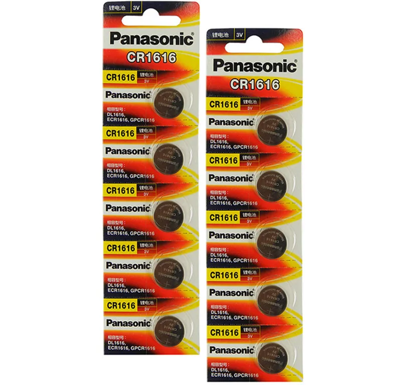 10PCS Panasonic CR1616 Button Cell Coin Batteries CR1616 Car Remote