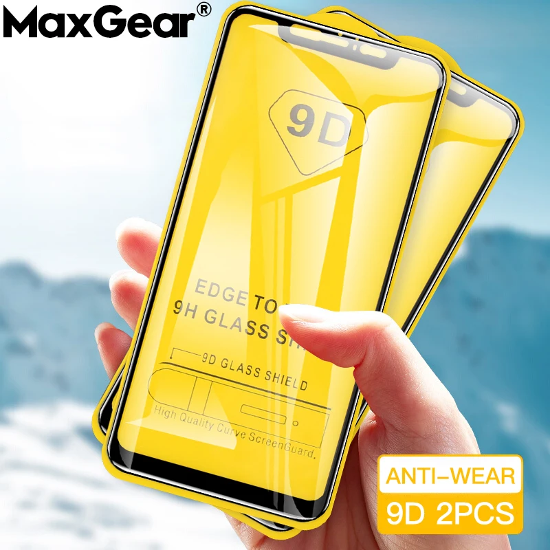 Закаленное стекло 9D с полным покрытием для Xiaomi Redmi Note 7 6 5 Pro 4 4X 2 шт. Защитная пленка