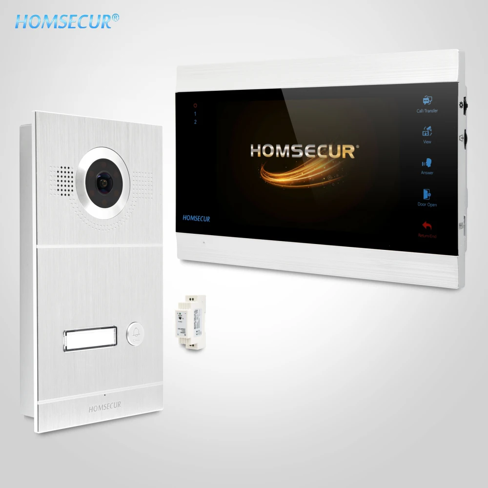 

HOMSECUR 7" Wired Video Door Entry Phone Call System 1.3MP with Silver Camera BC121HD-1S + BM705HD-B