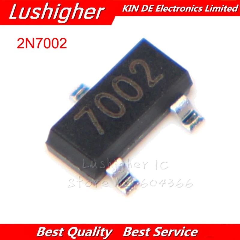 

100pcs 2N7002 SOT-23 7002 sot23 2N7002LT1G Signal N-Channel MosFET marking: 702 free shipping