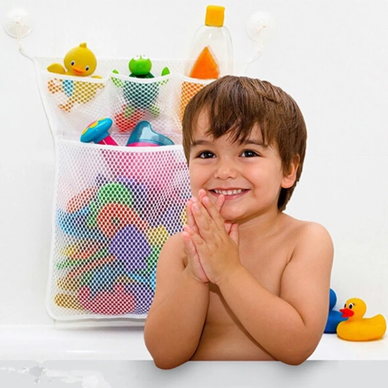 1PC Baby Bath Bathtub Toy Hanging Bag Suction Bathroom Stuff Tidy