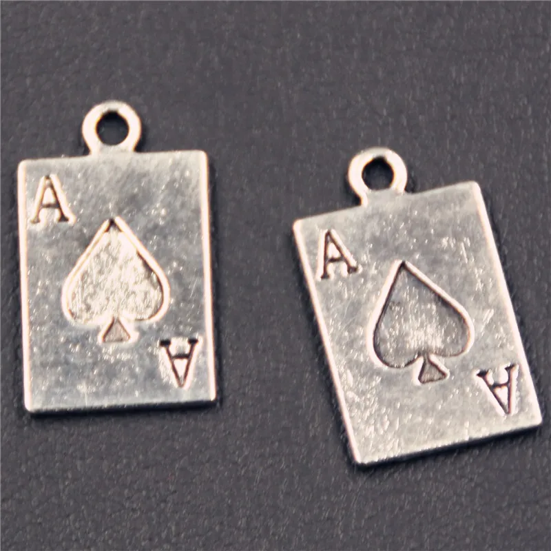 

10pcs Antique silver color Asian gambling king A charm alloy pendants earrings necklace DIY jewelry findings 21x13mm A502