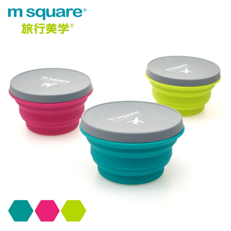 Camping al aire libre de silicona plegable portátil de tazas de viaje de las actividades al aire libre puede ser realizado con un tazón plegable Casa de tazas