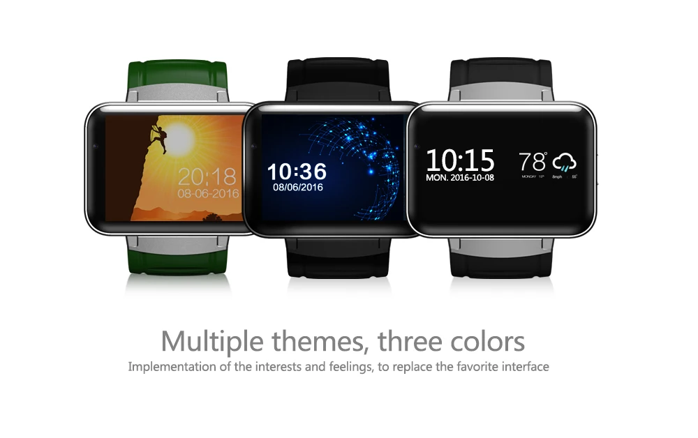 Smartch DM98 Bluetooth Smart Watch Android 4.4 3G Smartwatch Phone MTK6572 Dual Core 1.2GHz 4GB ROM Camera WCDMA WiFi GPS