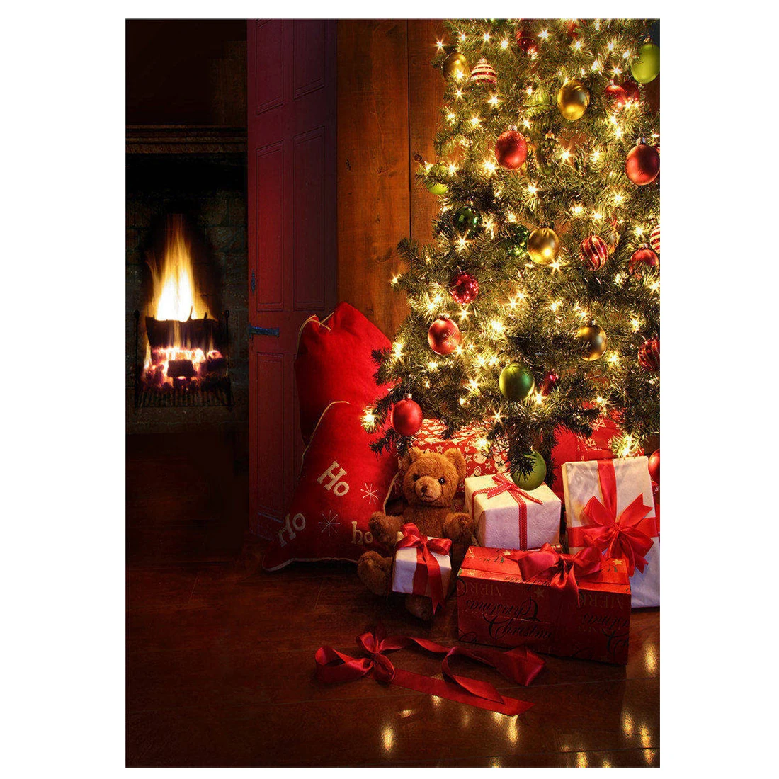 

Photography Backdrops Christmas Tree Children Photo Props Background Vinyl 5x7FT