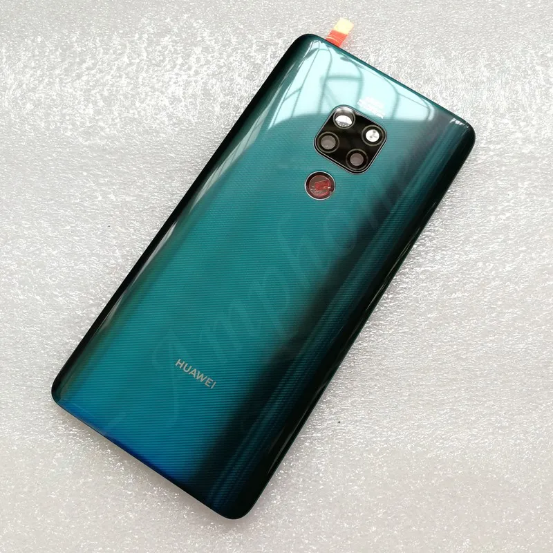 Новая задняя крышка из закаленного стекла для huawei mate 20, запасные части, задняя крышка для батареи, корпус+ рамка для камеры+ крышка для вспышки