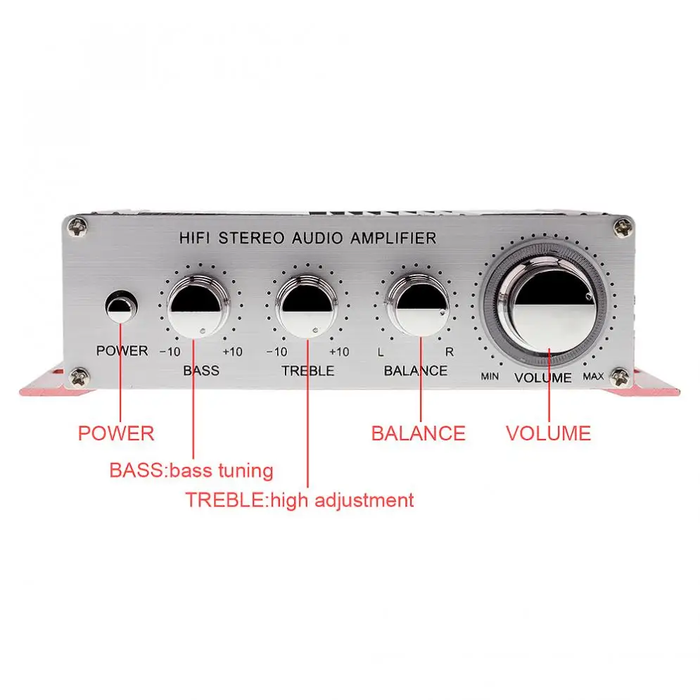 Автомобильный стерео Amplifier12V 2 канальный автомобильный Hi-Fi сабвуфер авто аудио цифровой усилитель Поддержка файлы для CD/DVD/MP3 Вход для автомобиля мотоцикла дома