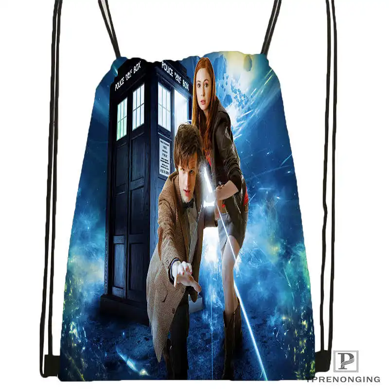 Customdoctorwhobrokenglass 1Drawstring Backpack Bag for Man Woman Cute Daypack Kids Satchel Black Back 31x40cm 20180611 03