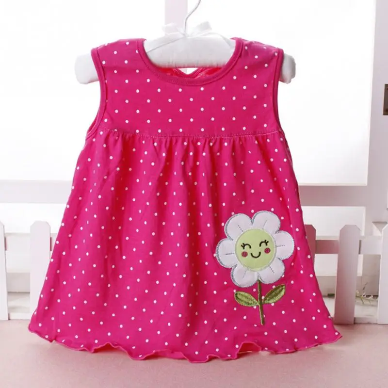 

2018 New Fashion 0-1Y Toddle Baby Girls Dress Summer Beach Style Floral Print Party Princess Dresses Sundress