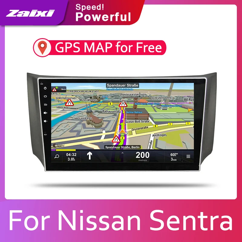 Top ZaiXi Car Android System 1080P IPS LCD Screen For Nissan Sentra Sylphy 2013~2019 Car Radio Player GPS Navigation BT WiFi AUX 4
