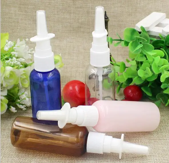 

1pcs 20ml/50ml colorful PET Empty Fine Nasal Spray Mist Plastic Bottle, Cosmetic Nose Spray Bottle