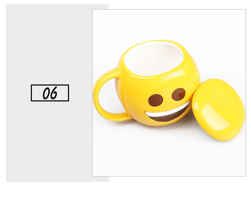 Creative Ceramic Mug With Lid Coffee Mug Travel Tea Cups And Mugs Ceramic Porcelain Expression CuteMorningTeaMilk Mug For Kid (11)