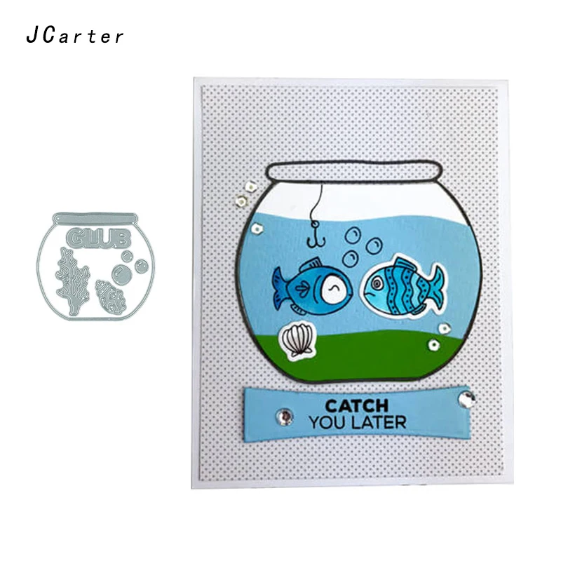 

JC Metal Cutting Dies Craft Cut Die Stencil Fish ClubTank Scrapbook DIY Handmade Album Paper Template Embossing Craft Decor Dies