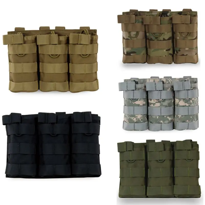 Тактический MOLLE тройной Открытый Топ подсумок быстро AK AR M4 FAMAS Mag Pouch 1000D нейлоновый военный пейнтбольное оборудование