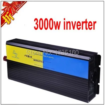 

6000W Car PowerInverter Converter 3KW Pure Sine Wave Inverter DC TO AC 12V110V for Notebook Laptop Adapter Car accessories