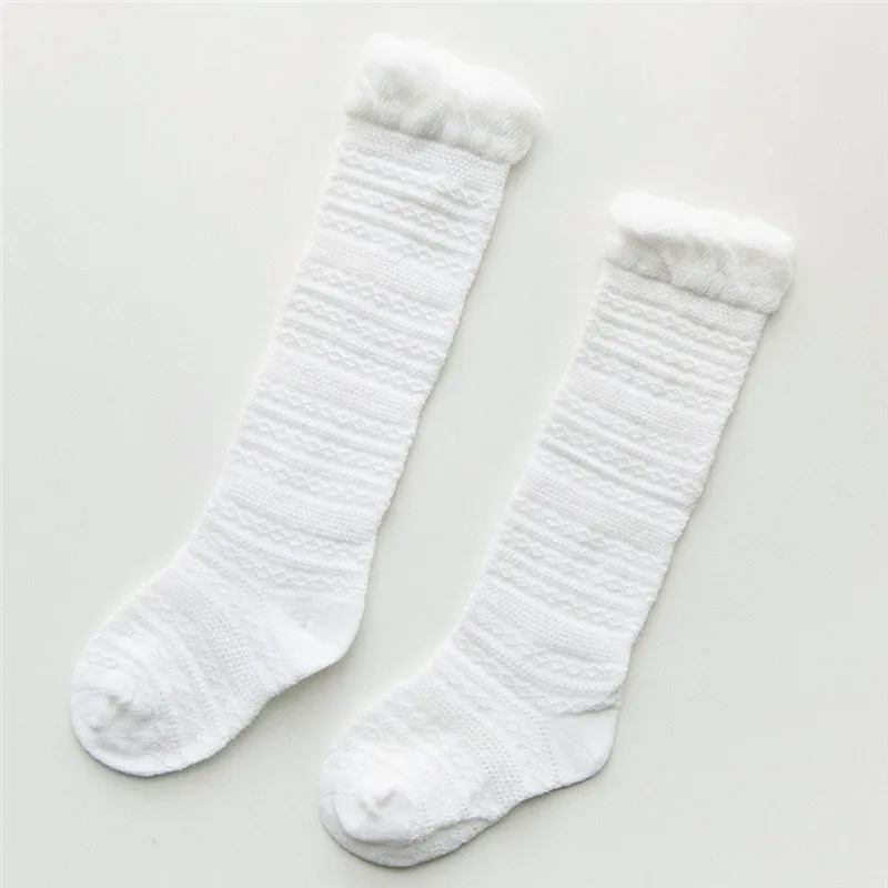 kids socks Newborn Baby Boys Girls Solid Lace Knee High Antislip Princess Stockings Socks kniekousen meisje #4j12 (14)