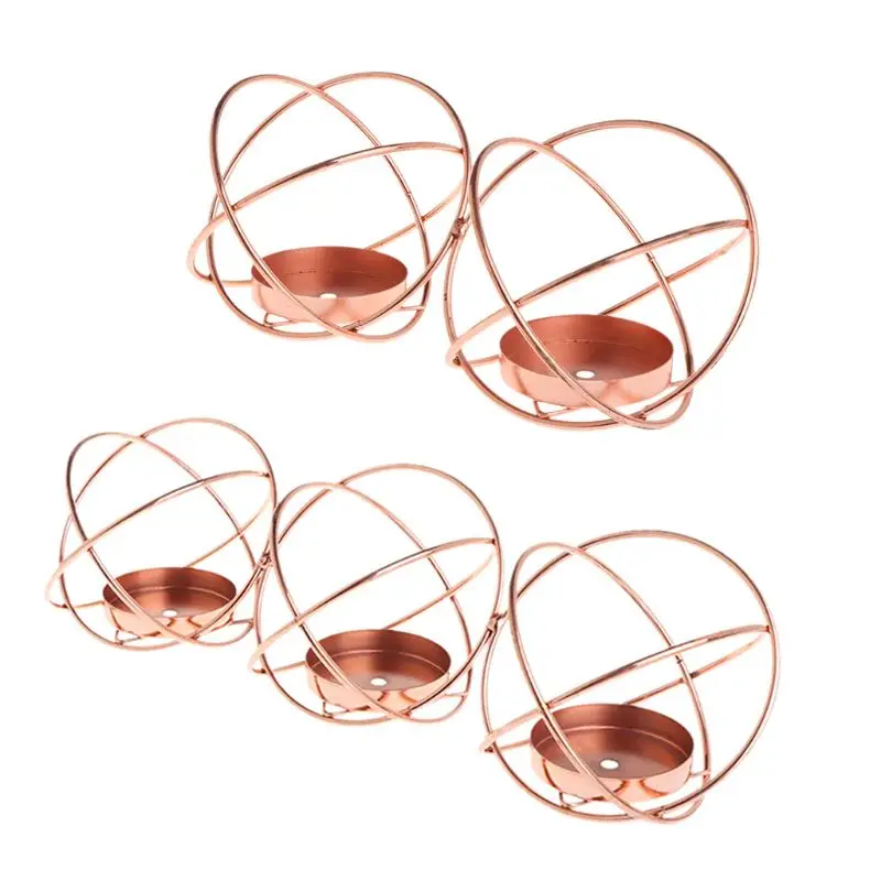 3D Round Candlestick Metal Wall Candle Holder Tealight antiqued style