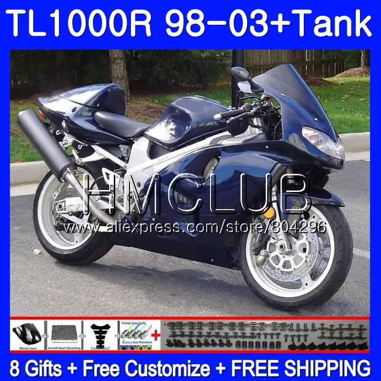 

+Tank For SUZUKI TL 1000 R TL1000R 98 99 00 01 02 03 25TK.6 Dark blue TL1000 R TL 1000R 1998 1999 2000 2001 2002 2003 Fairing