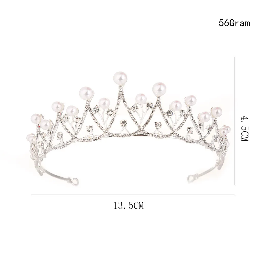 Perolas de Moda Rainha Da Coroa Do Casamento Da Tiara Da Noiva Do Cabelo Do Casamento головной убор Acessorios de Joias Por Atacado - Окраска металла: Fig