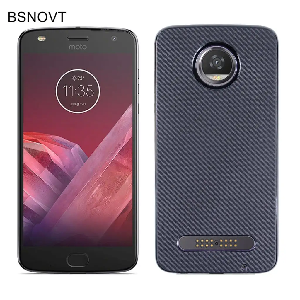 Для Motorola Moto Z2 Play чехол мягкий тонкий из ТПУ Противоскользящий противоударный для