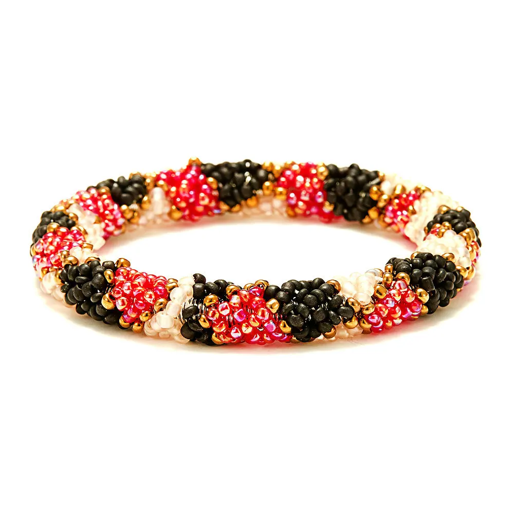 Nepal Handmade Bead Bracelet Hippy Friendship Popular Roll Crochet