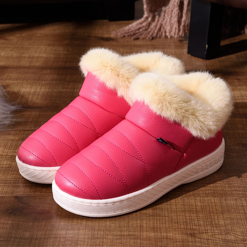 ASIFN/мужские меховые тапочки; женские зимние базовые тапочки; плюшевая теплая однотонная мужская обувь; обувь для влюбленных пар на платформе; мягкая домашняя пушистая мужская обувь - Цвет: E