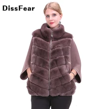 Real Rex Rabbit Fur Coat Winter Natural Fur Jacket with Knitted Bat Sleeve Women's Winter Outerwear with Genuine Real Fur coat цена Real Rex Rabbit Fur Coat Winter Natural Fur Jacket with Knitted Bat Sleeve Women's Winter Outerwear with Genuine Real Fur coat цены онлайн
