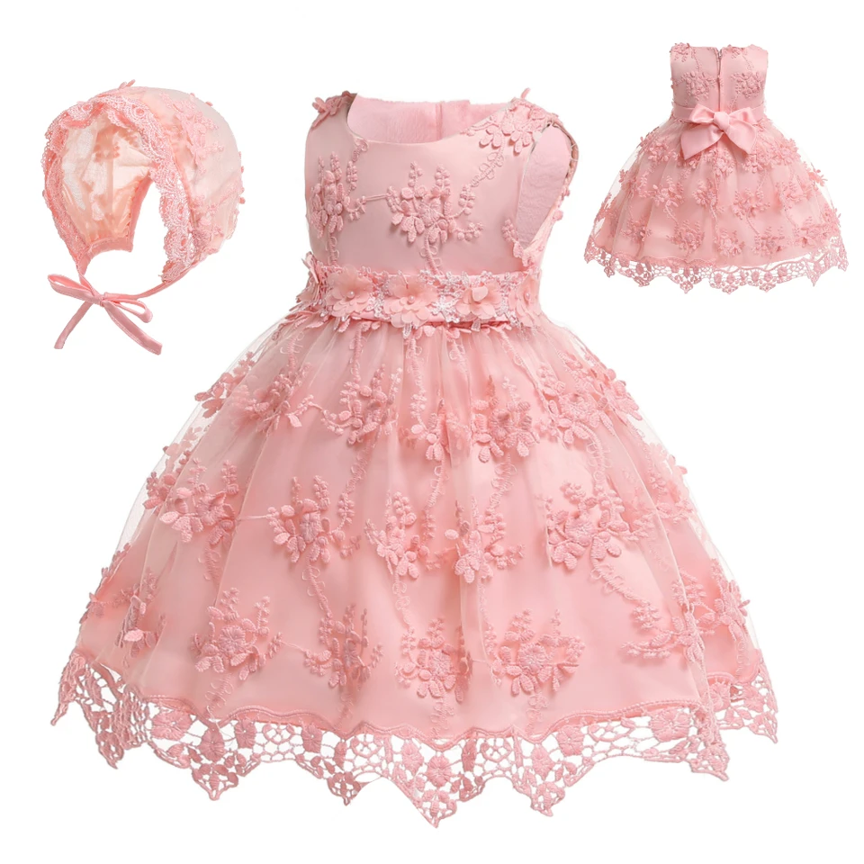 peach baby dress