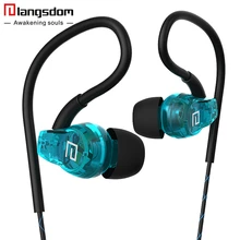 Langsdom SP80B Sport Earphones for Phone Super Bass Headsets Hifi Running Earphone 3.5mm In-ear Stereo Earbuds with Microphone