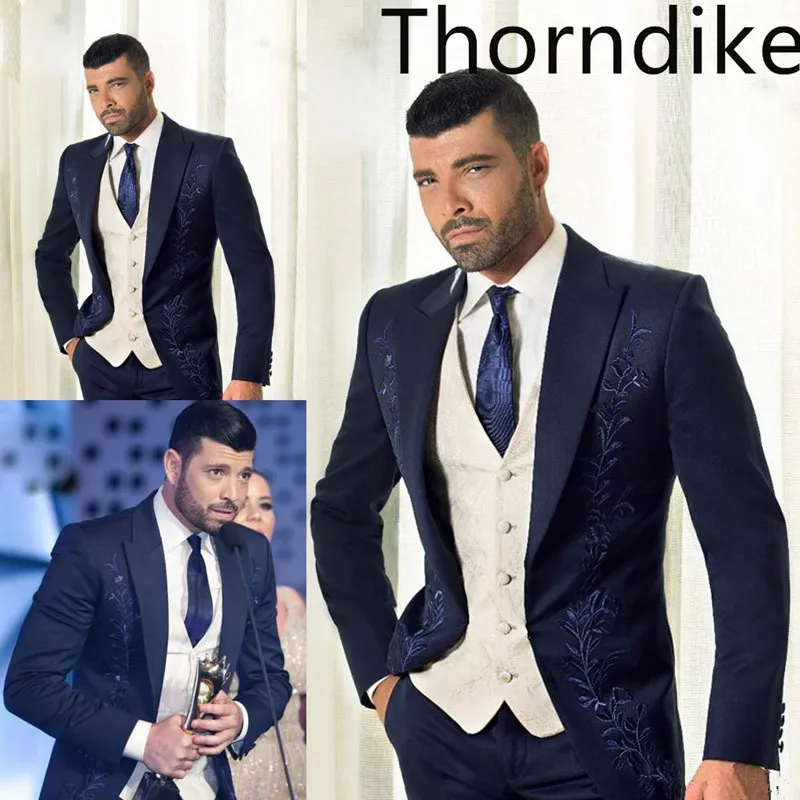 2019-navy-mens-suits-with-floral-herringbone
