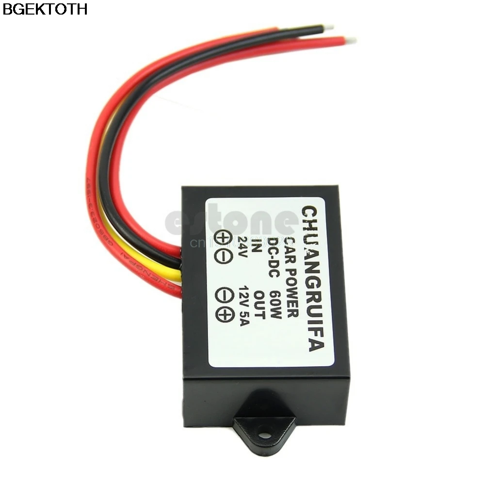 

DC 24V to 12V 5A 60W Car Power Supply Step-Down Voltage Regulator Buck Converter