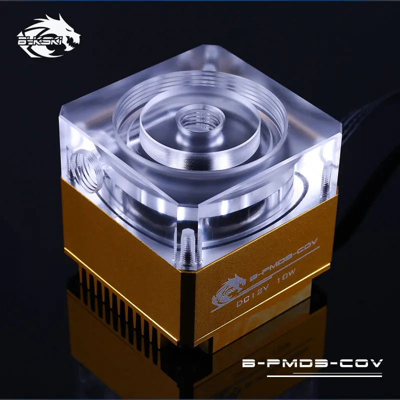 

Bykski B-PMD3-COV 5v RGB Water Cooling Pump with Heatsink 600L DDC Gold