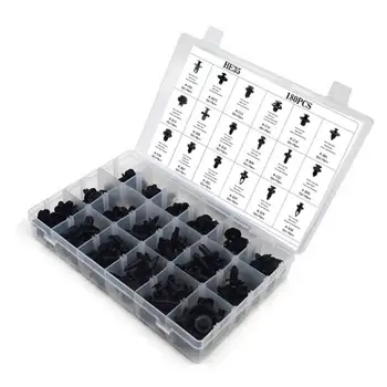 

180 pcs/set Automotive Push Pin Rivet Trim Clips Assortment Kit For Honda Toyota