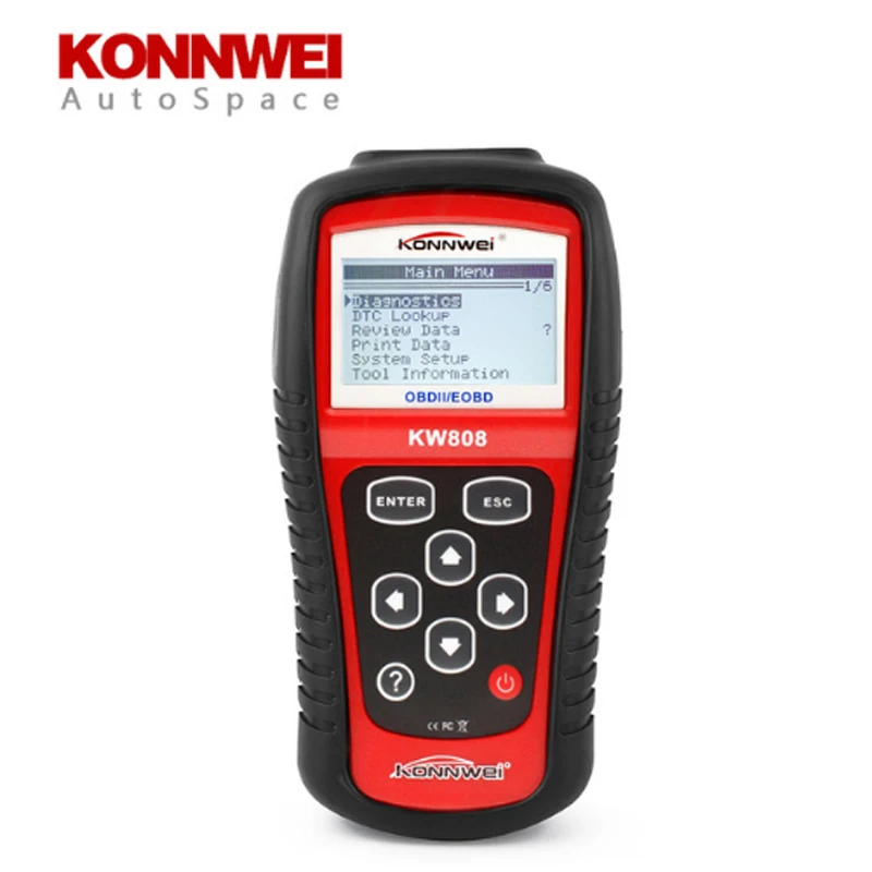 Новинка KONNWEI KW808 авто OBDII EOBD сканер диагностический инструмент считыватель кодов