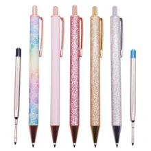 2 шт кристальная ручка или заправка 20 шт шариковая ручка металлическая подарочная ручка стационарный набор Студенческая ручка школы офиса 1,0 мм перо