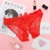 New Women's Sexy Lingerie Open Crotch Underwear Lady's Crotchless Lace Panties With Bow ► Photo 3/6