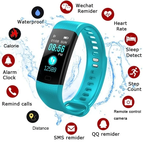 

Smart Band Bracelet intelligent Heart Rate Pulse Blood Pressure Intelligent Wristband Activity Tracker for Smartphone