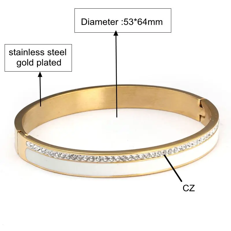 Beauty Stainless Steel Ceramic Resin Women Bracelets Luxury Ladies Crystal Charm Cuff Bangles Wedding Jewelry Gift stainless steel bracelet,metal bracelet,crystal bracelet