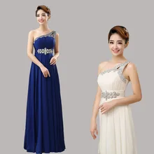 Chiffon Abendkleider Kleid 2016 Prom Kleider Schulter Lange Formale Kleid