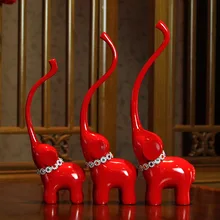 Fashion Retro Resin 3Pcs Elephant Shaped Swan Figurines Lover Couple Swan Diamante Wedding Gift Creativity Handwork Decor