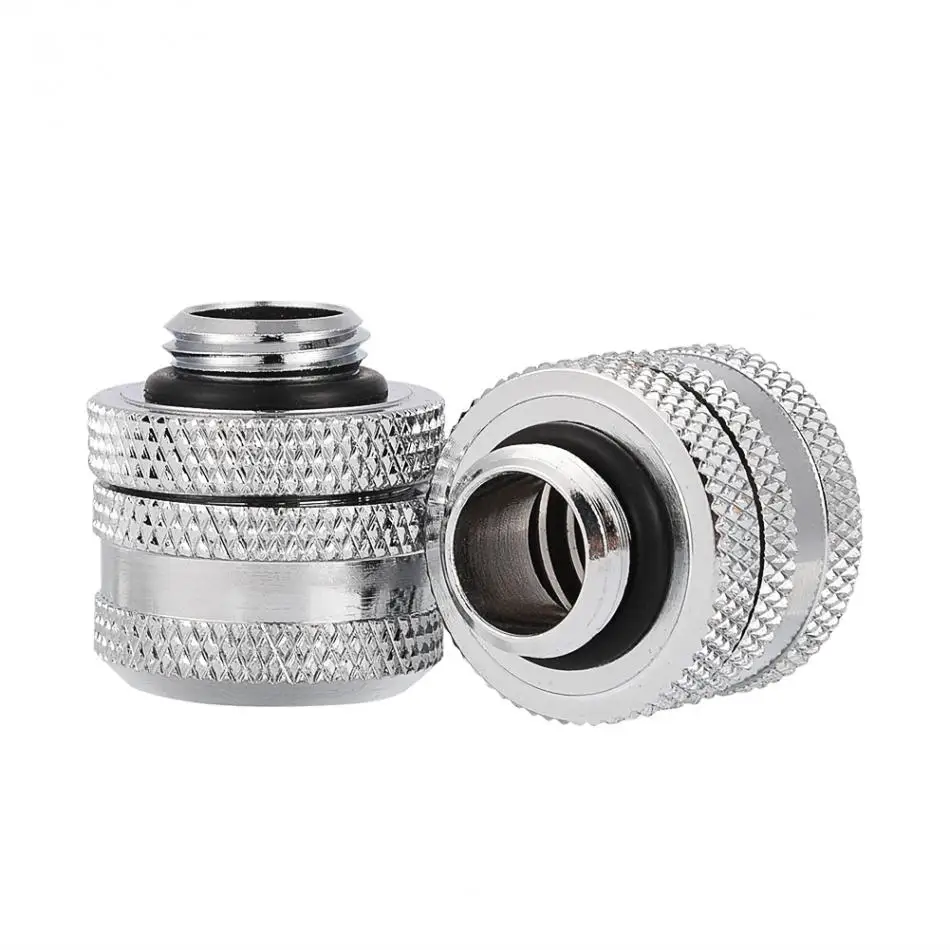 2Pcs G1/4 Compression Fitting for OD 14MM Rigid Hard Tubing Water