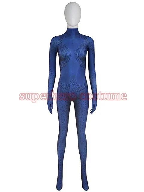 Маскарадный костюм Mystique из спандекса для Хэллоуина мужчин и женщин супергероя