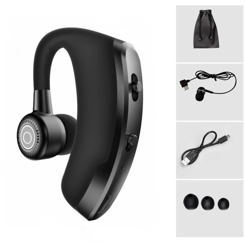 V9 V8 Wireless Bluetooth Earphone Noise Reduction Voice Control Handsfree Business Headset With Mic For Driver Sport Headphones Bluetooth Earphones Headphones Aliexpress