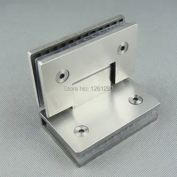 

free shipping Stainless steel glass door hinge bathroom clip shower room hinge glass clamp household hardware 90-degree hinge