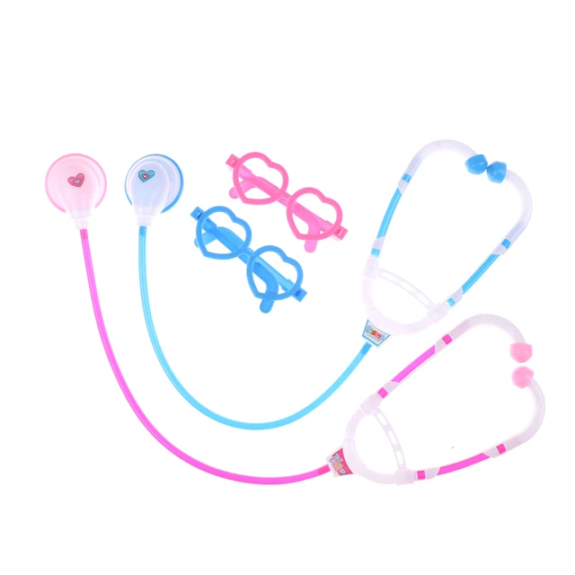 1 Set Children's DIY Science Popularization Stethoscope With Glass Toy Play House Simulation Stethoscopes Be A Doctor Toys 3