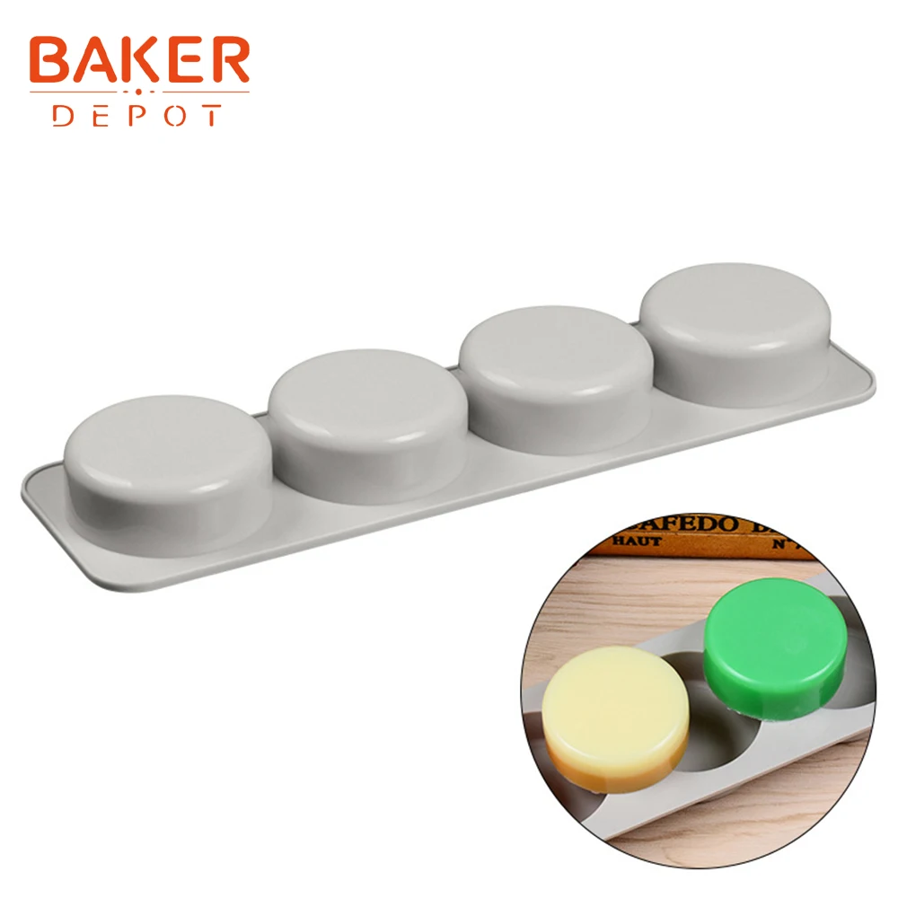BAKER DEPOT силиконовая форма для мыла кекса Кондитерская КРУГЛЫЙ пудинг jello выпечки