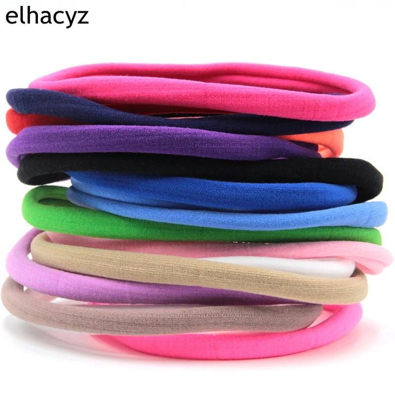 

Retail 12pcs/lot 16colors 2016 New Solid Elastic Nylon Headband, Baby Headbands,Girls and Kids Hairband Hair Accessories