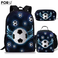 FORUDESIGNS/Новинка года; школьные ранцы для мальчиков с футбольным узором; ортопедический рюкзак для учеников начальной школы; детская сумка для книг; Mochila Escolar