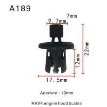 Good Quality10PCS Auto Car Nylon Fastener Clips For Toyota RAV4 Engine Hood Buckle Screw Clip S-A189
